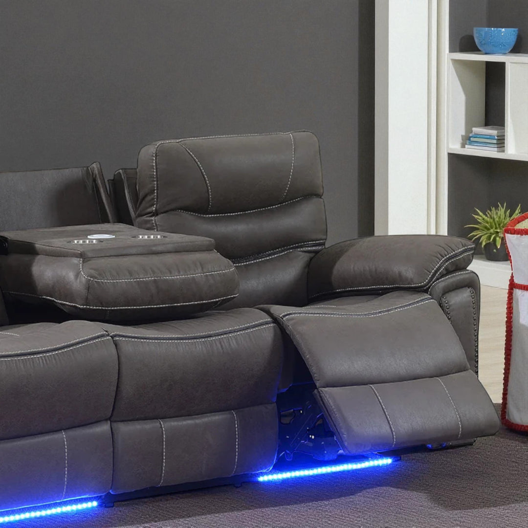 Sorex Voltair Recliner Loveseat – Dark Grey, Luxe Comfort & Smart Features