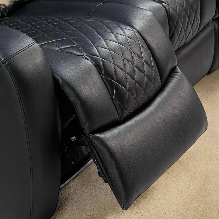 rivon Recliner Loveseat – Black Power Luxury with Smart Features