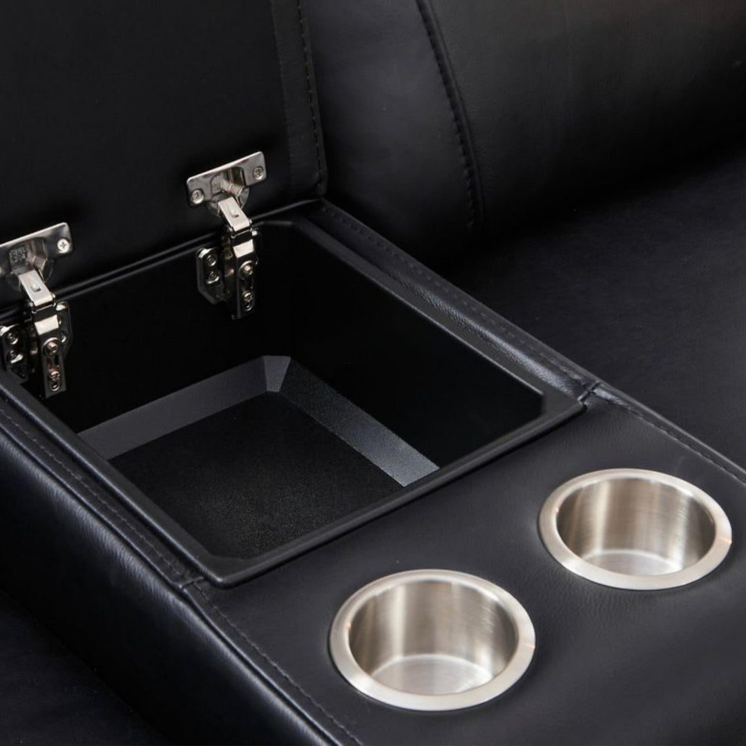 Solace Power Recliner Set – Chair, Loveseat & Sofa in Black Leathaire