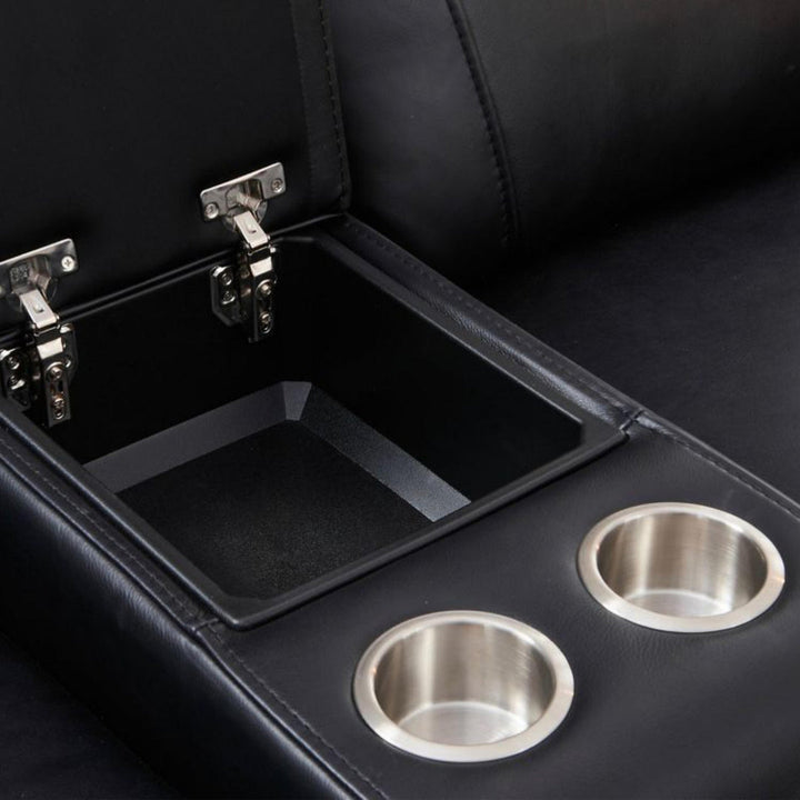 Solace Power Recliner Set – Chair, Loveseat & Sofa in Black Leathaire