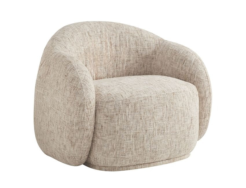 Fairmont Modern Bucket-Style Lounge Chair – Plush Cloud-Inspired Accent Chair with Textured Fabric Upholstery and Foam Cushion Comfort