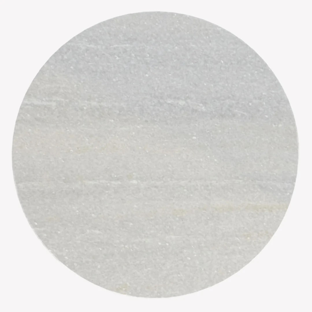 Vogue Accent Table – White Marble Top & Brass Base