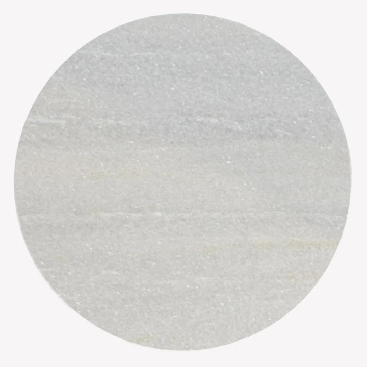 Vogue Accent Table – White Marble Top & Brass Base