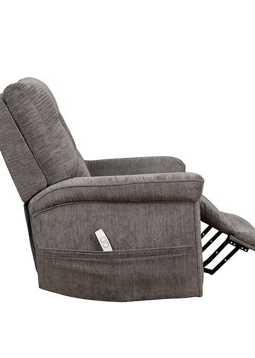 Elvexo Lift Chair in Soft Grey Fabric with Wired Remote Control &amp; High-Density Comfort Seating