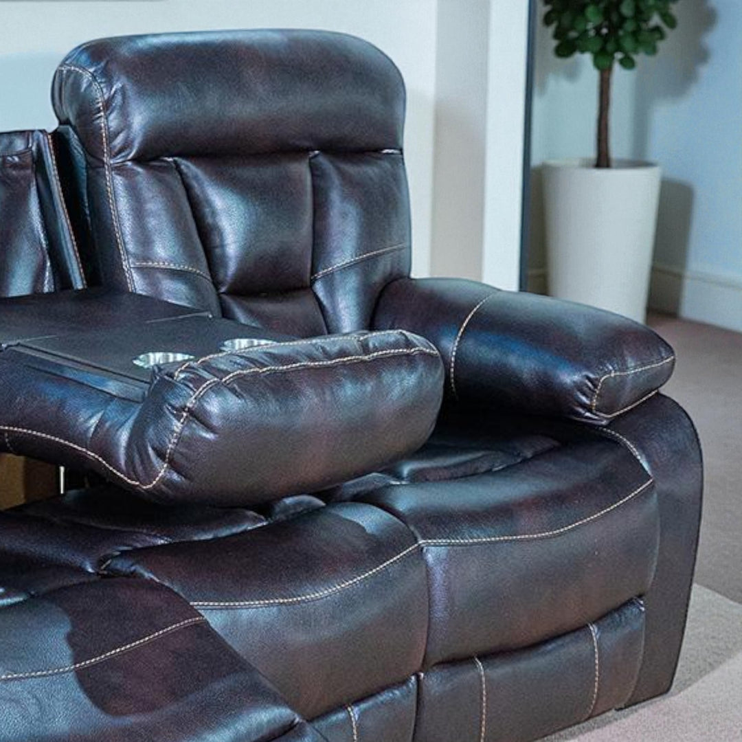 Lazaro Recliner Sofa – Dark Brown Luxury with Everyday Comfort