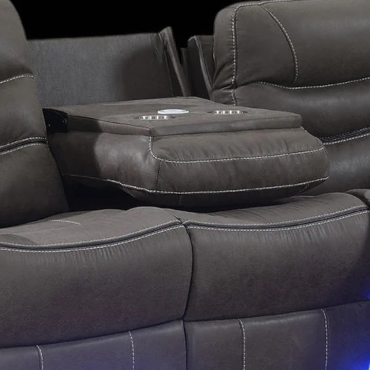 Sorex Voltair Recliner Loveseat – Dark Grey, Luxe Comfort & Smart Features