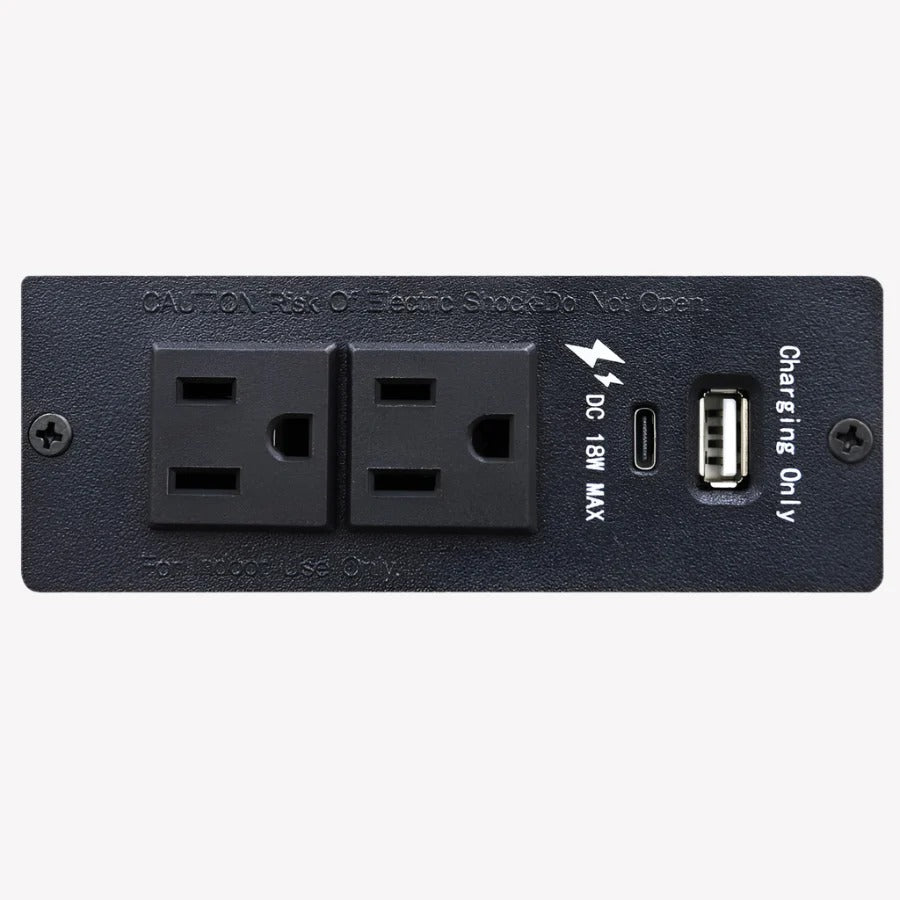 Monarch 1-Drawer Accent Table – Wood Finish with Charging Station