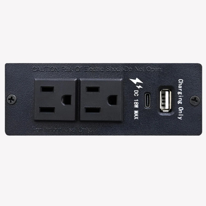 Monarch 1-Drawer Accent Table – Wood Finish with Charging Station