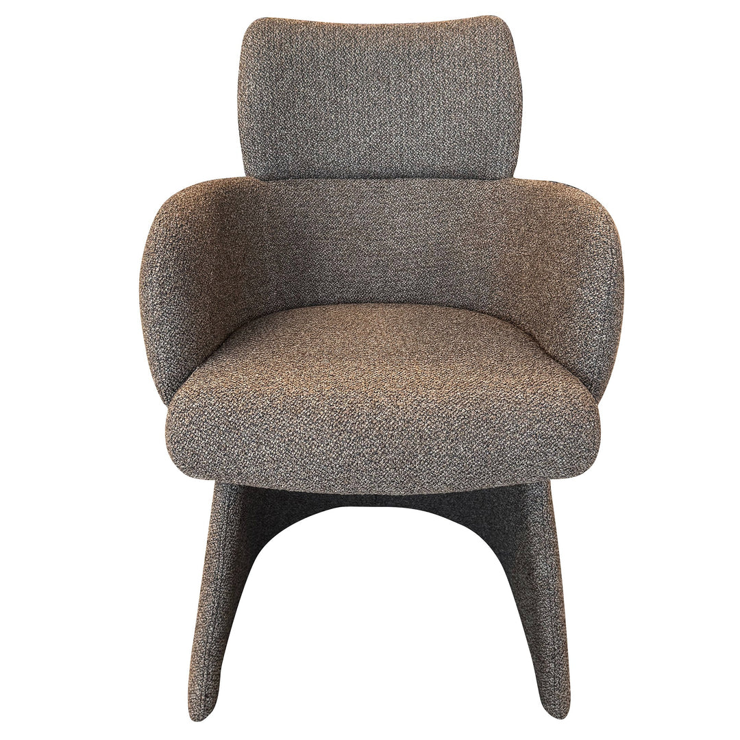 Ostervik Mid-Century Modern Round Dining Table Set with Boucle Upholstered Chairs