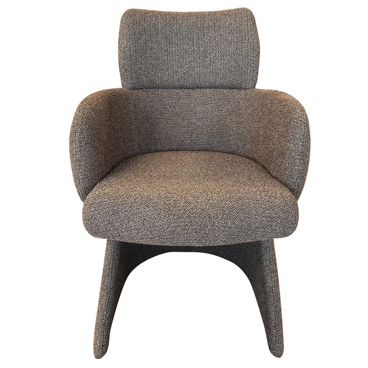 Ostervik Mid-Century Modern Round Dining Table Set with Boucle Upholstered Chairs