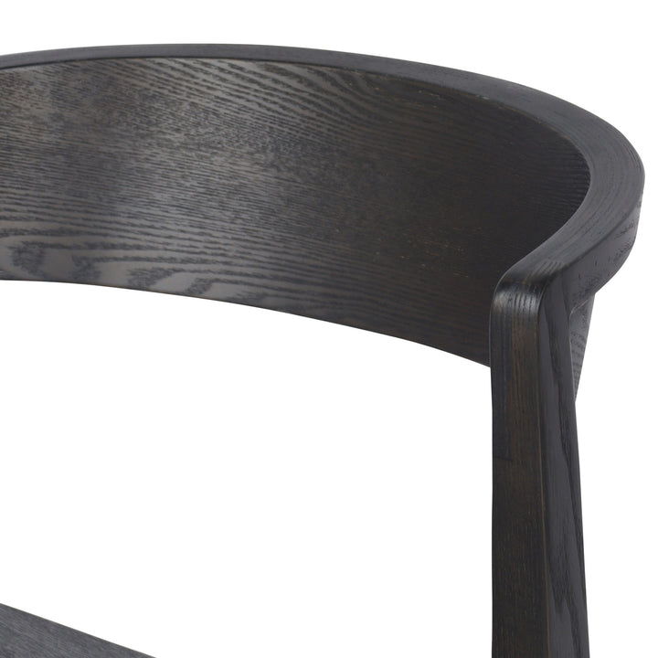 Iversona 7-Piece Mid-Century Modern Mocha Dining Set with Walnut Solid Wood Chairs
