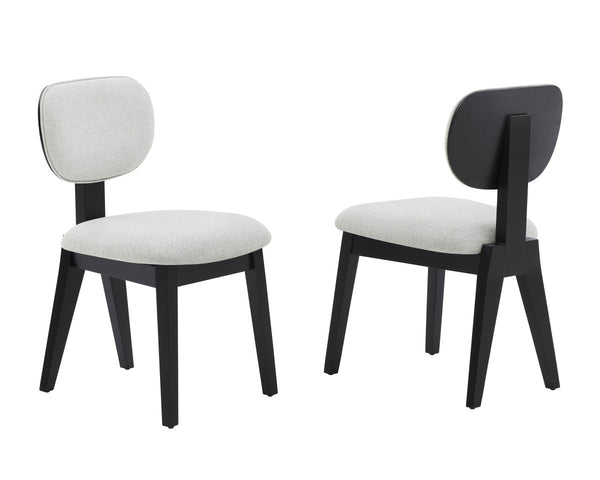 Majestic Halo Dining Chair Set of 2 – Modern Upholstered Chairs with Rubberwood Frame, Cushioned Seating and Rich Finish Design