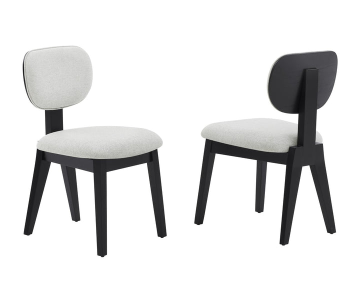 Majestic Halo Dining Chair Set of 2 – Modern Upholstered Chairs with Rubberwood Frame, Cushioned Seating and Rich Finish Design
