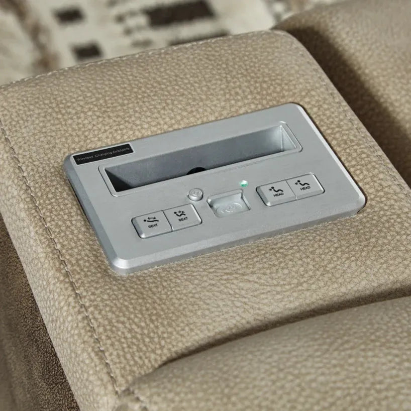 Orello Recliner Set – Beige & Brown, 3-Piece Power Recliner (Chair + Loveseat + Sofa)