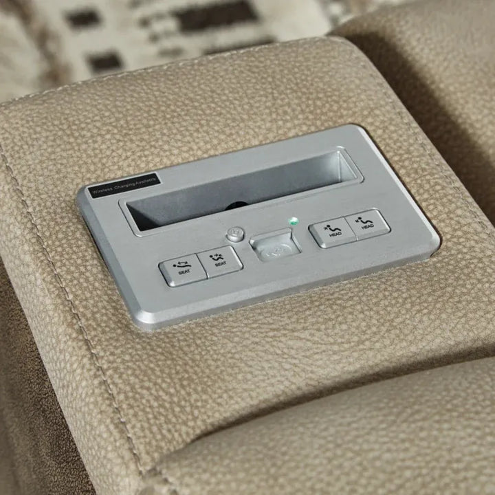 Orello Recliner Set – Beige & Brown, 3-Piece Power Recliner (Chair + Loveseat + Sofa)