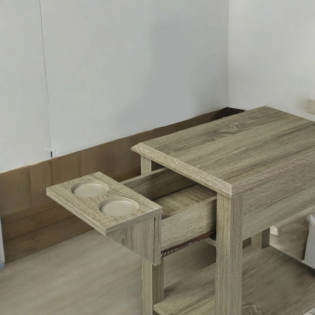 Axis Dark Cherry Telephone Stand – Modern Elegance & Functionality