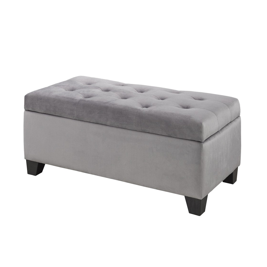 Vossari Upholstered Tufted Storage Ottoman with Hidden Storage Compartment
