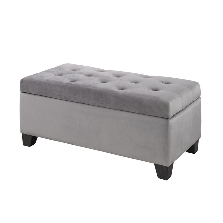 Vossari Upholstered Tufted Storage Ottoman with Hidden Storage Compartment