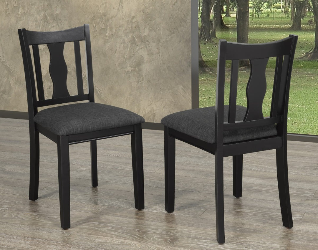 Queensford Dining Chairs Set of 2 – Timeless Slat Back Chairs with Upholstered Foam Seats