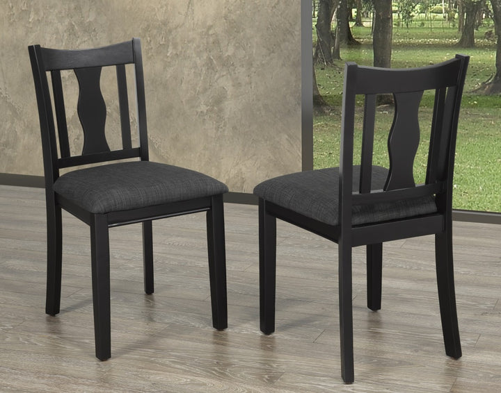 Queensford Dining Chairs Set of 2 – Timeless Slat Back Chairs with Upholstered Foam Seats