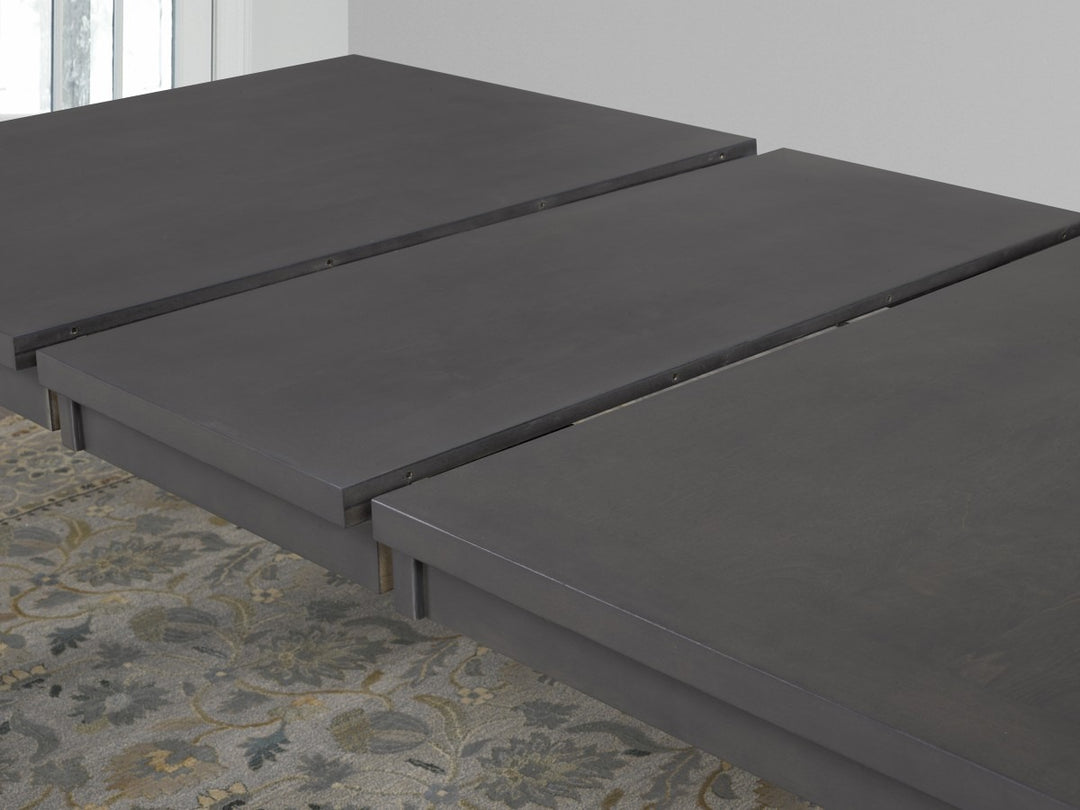 Lunara Acacia Wood Extendable Dining Table with Carved Legs & Nail-Head Trim