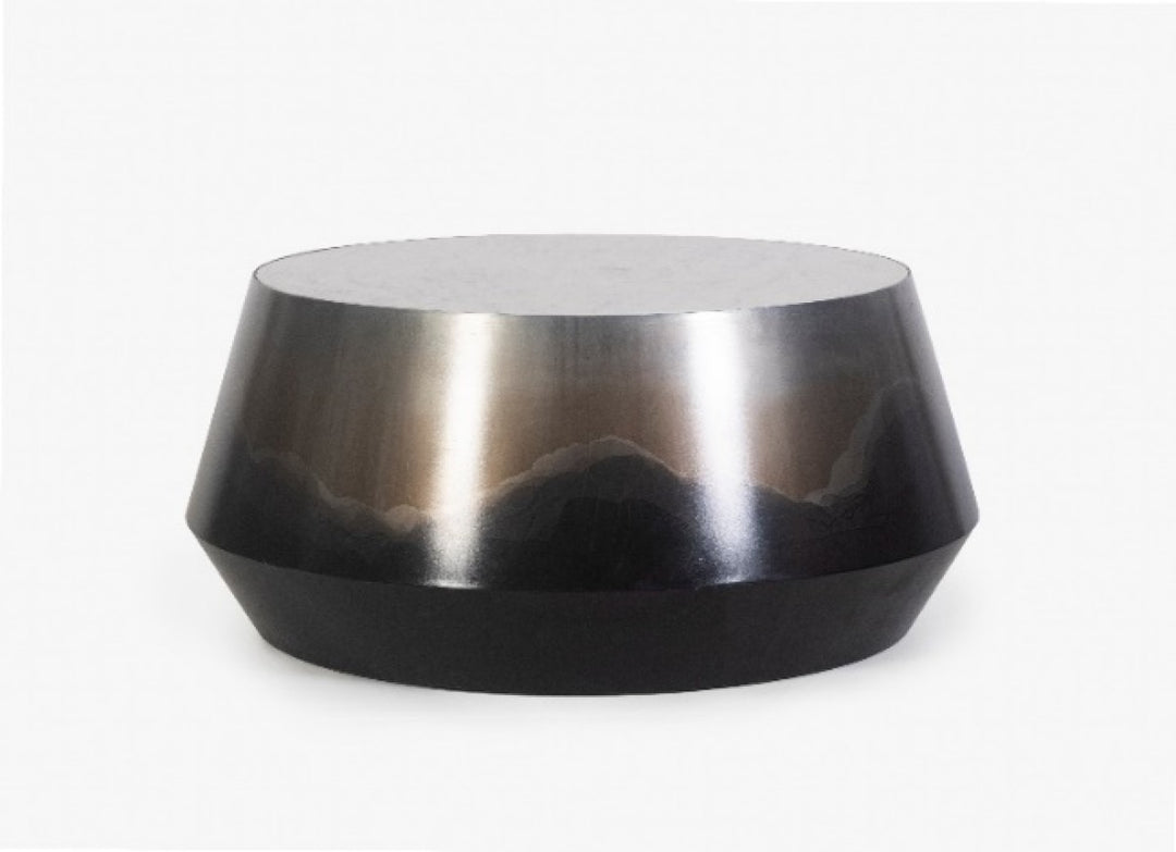 The Royal Crest Luxury Marble Coffee Table with Geometric Metal Base, Sculptural Design & Rich Finish for Modern Statement Living Rooms