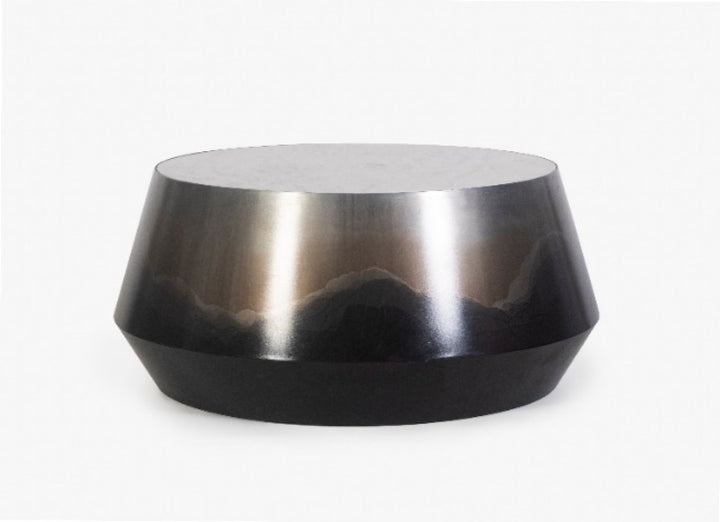 The Royal Crest Luxury Marble Coffee Table with Geometric Metal Base, Sculptural Design & Rich Finish for Modern Statement Living Rooms