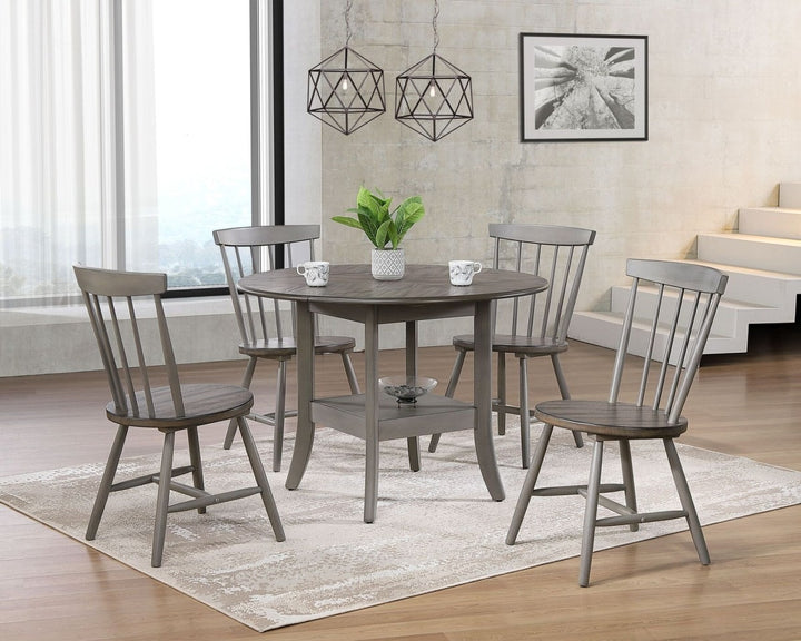 Northmere Contemporary Dining Chairs Set of 2 – Slat Back Design with Splayed Legs and Rich Two-Tone Finish