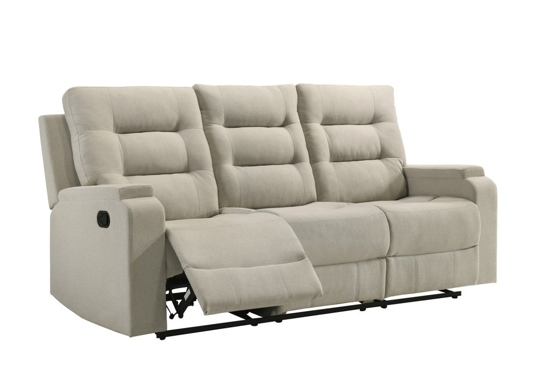 Lakehurst Recliner Sofa with Drop-Down Tray and Built-In Cup Holders – Premium Classic Comfort Reclining Seating for Living Room, Family Room And Entertainment Areas