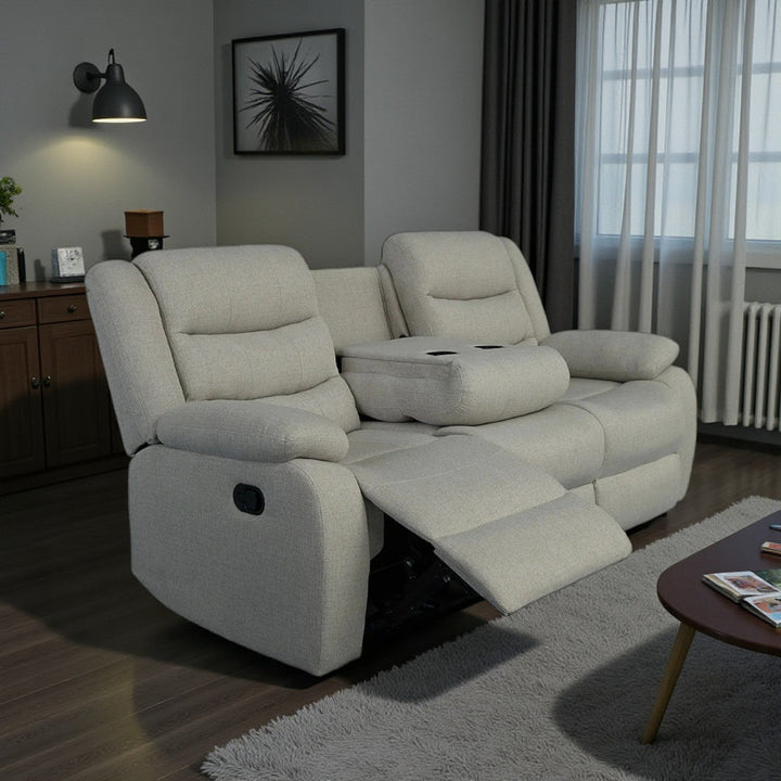 Dioro Recliner Loveseat – Grey Comfort with Modern Charm