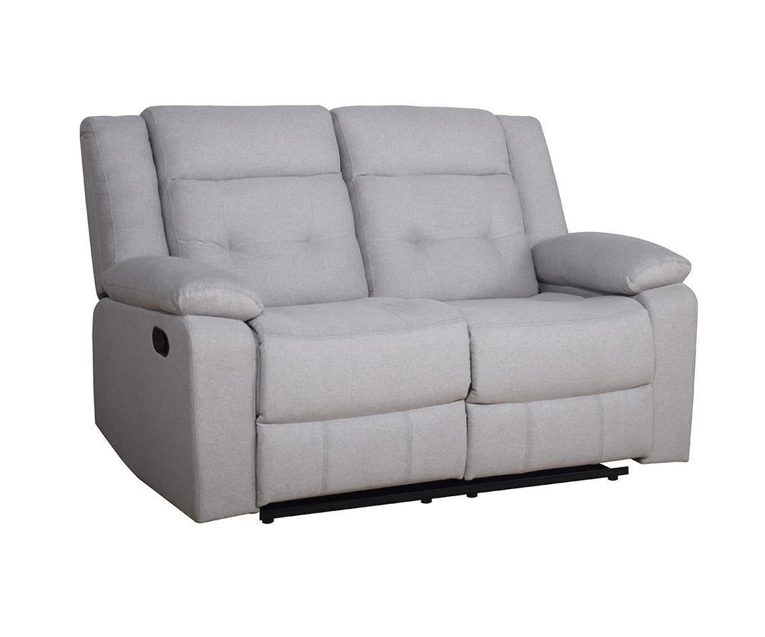 Fioren Recliner Loveseat – Grey Comfort with Timeless Charm