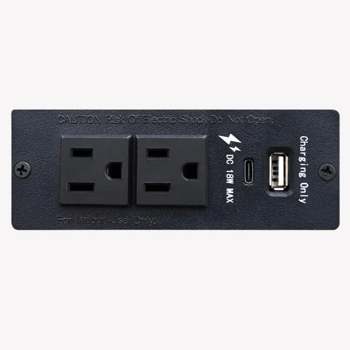 Solara 1-Drawer Accent Table – Wood Finish with Charging Station