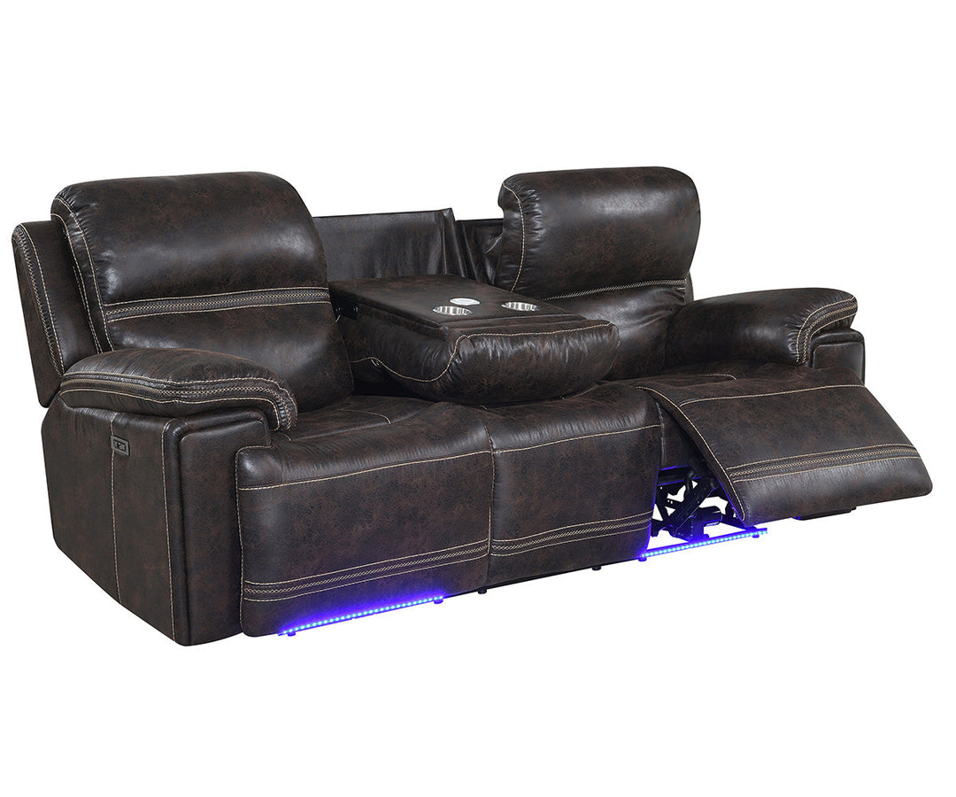 Sorex Recliner Sofa – Dark Brown Power Luxury with Smart Comfort
