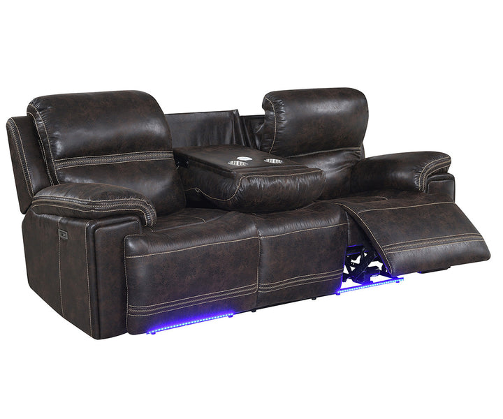 Sorex Recliner Sofa – Dark Brown Power Luxury with Smart Comfort