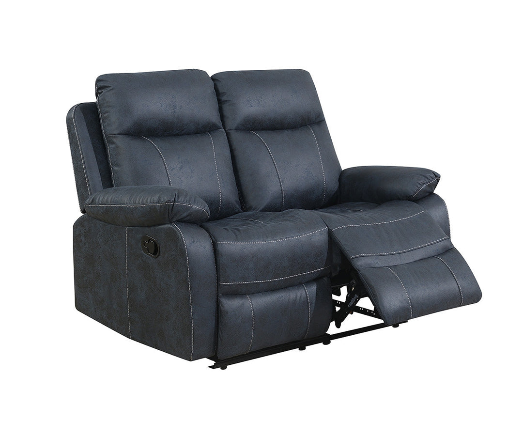 Eterno Recliner Loveseat – Greyish-Blue Comfort with Timeless Style