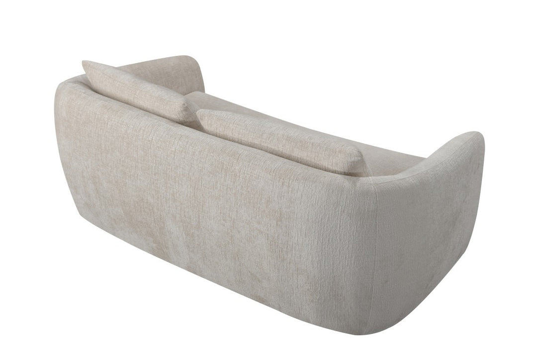 Orevian Contemporary Curved Upholstered Sofa with Pocket Spring Cushions And High-Resilience Foam