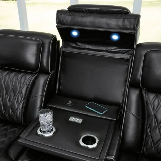 Tivaro Recliner Set – Sleek Black, 3-Piece Power Recliner (Chair + Loveseat + Sofa)