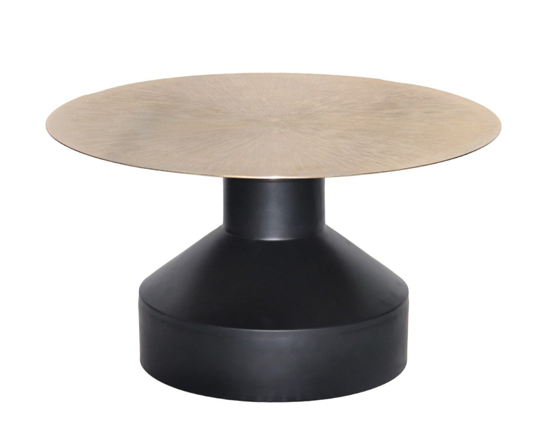 Luxora Luxury Iron Coffee Table with Black & Gold Finish, Timeless Design for Modern Elegant Living Spaces