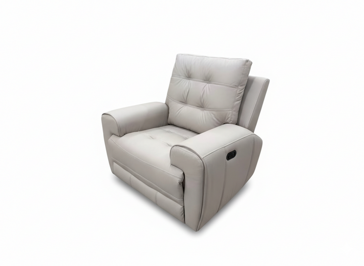 Orbis Power Recliner – Premium  Beige Cognac Aire-Leather Fabric Upholstery with HD Foam Seating, Power Reclining Mechanism and Modern Comfort Features for Living Spaces