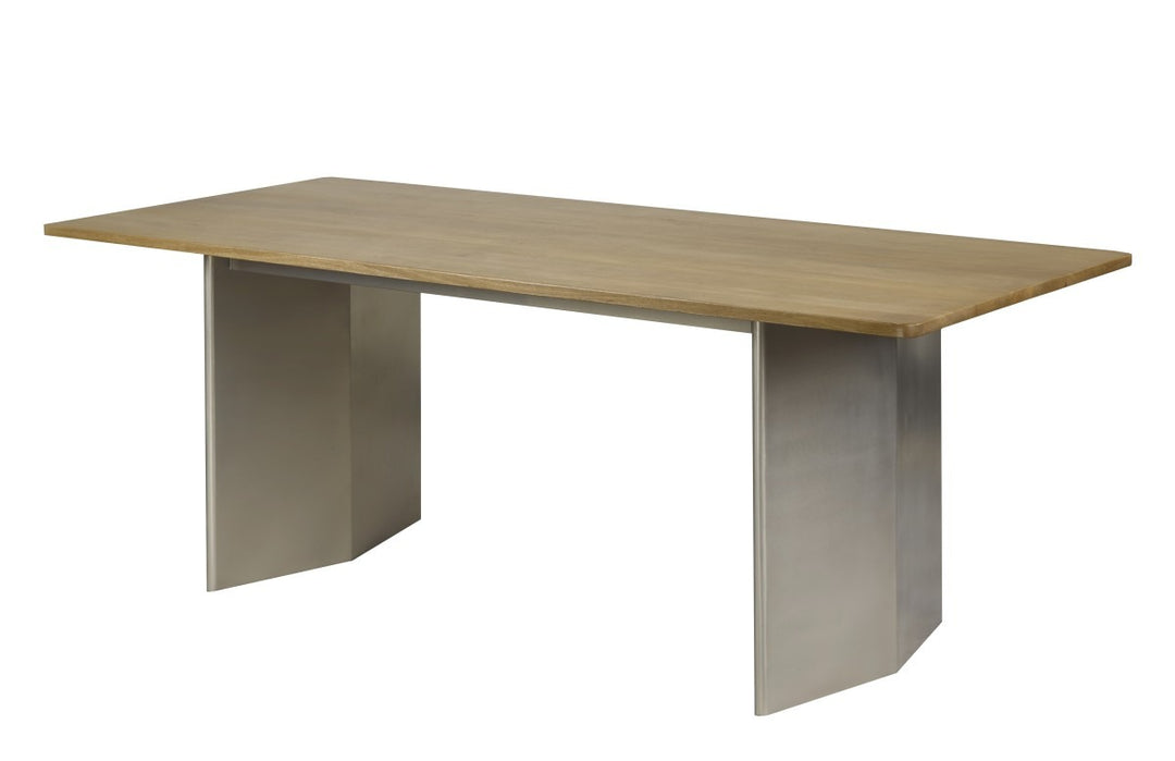 Toronto Luxe Solid Mango Wood Dining Table with Metal Legs | Modern Industrial Rectangular Design