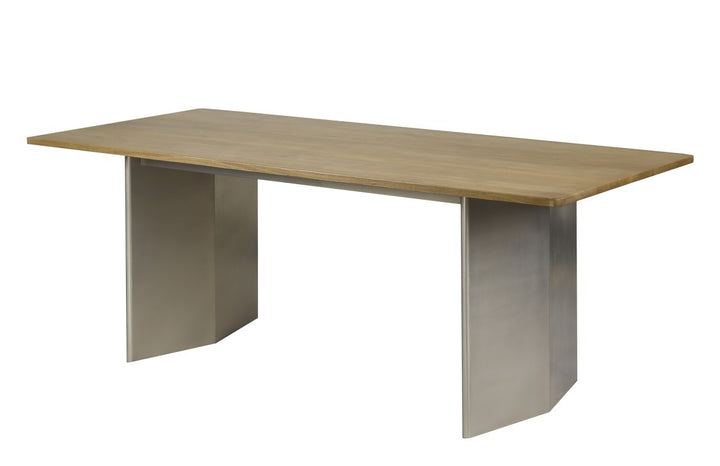 Toronto Luxe Solid Mango Wood Dining Table with Metal Legs | Modern Industrial Rectangular Design