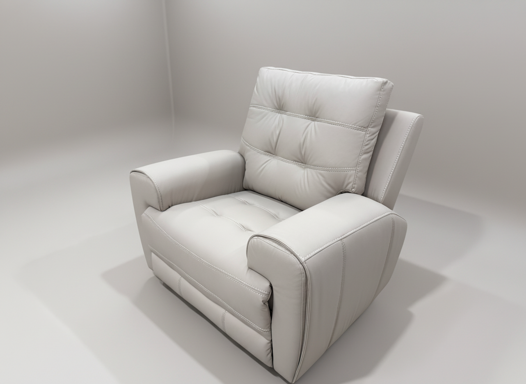 Orbis Power Recliner – Premium  Beige Cognac Aire-Leather Fabric Upholstery with HD Foam Seating, Power Reclining Mechanism and Modern Comfort Features for Living Spaces