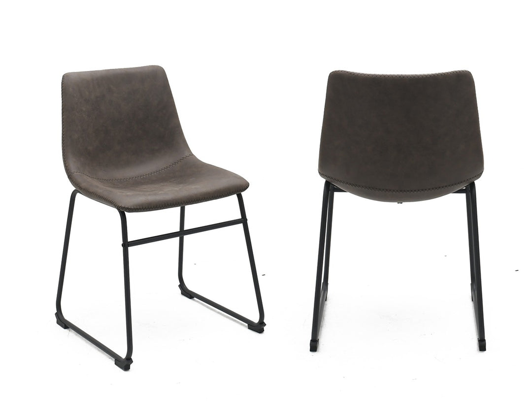Noble Grace Dining Chair Set of 2 – Modern Upholstered Chairs with Steel Frame, Sled Base and Ergonomic Comfort Design