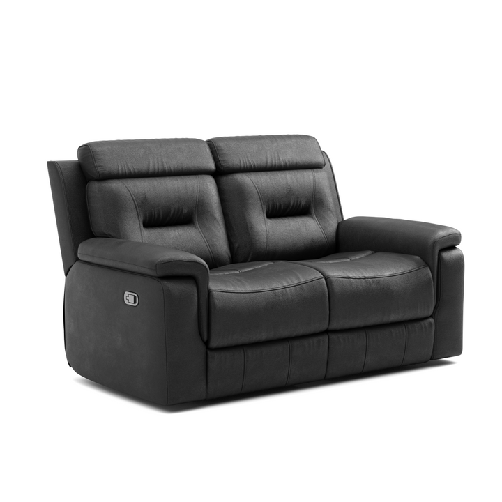 Norwood Midnight Black Recliner Loveseat – Premium Leather Upholstery, Plush Cushioning, Smooth Reclining Mechanism And Contemporary Comfort Seating for Modern Living Room