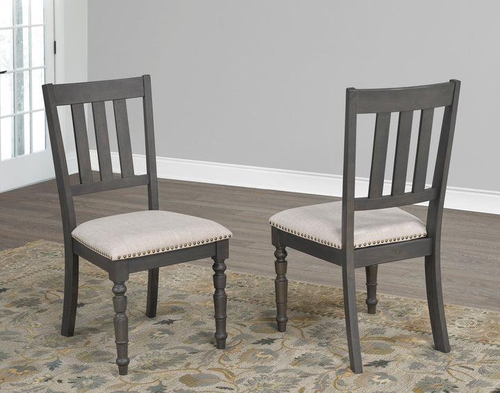 Graymont 7-Piece Extendable Dining Table Set with Upholstered Chairs And Nailhead Trim