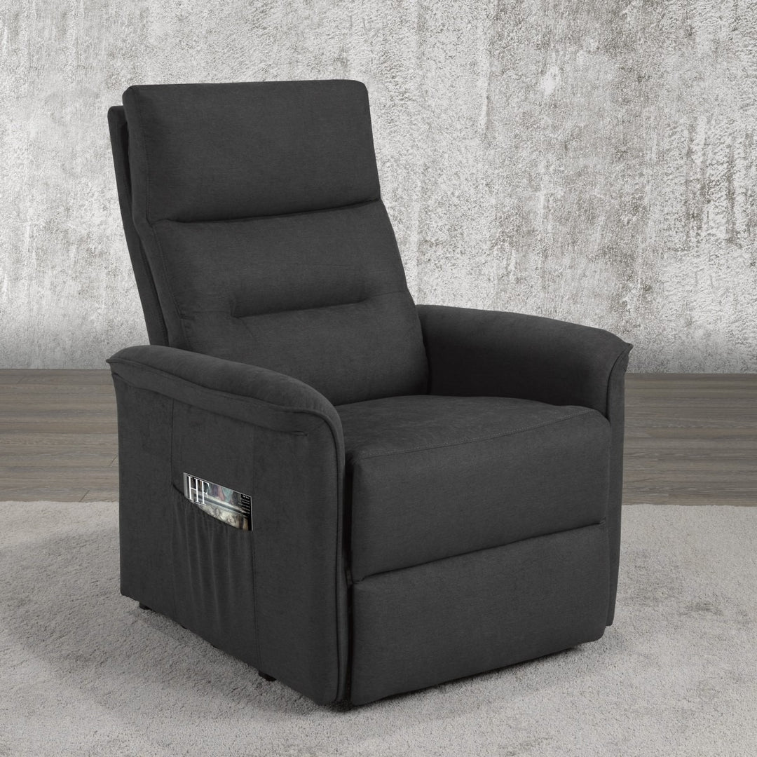 Elysia Recliner Lift Chair | Dark Grey Power Reclining Fabric Chair