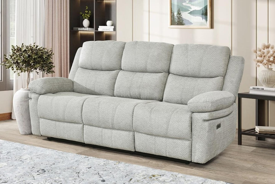 Opulence Recliner Sofa – Modern Dual Power Recliner with Center Console, USB Charging Ports and Premium Comfort Seating