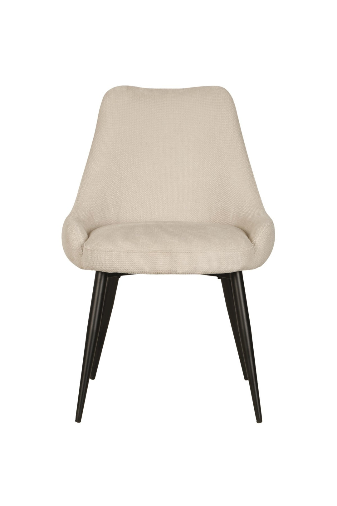 Pinehurst Dining Chairs Set of 2 – Contemporary Textured Fabric Chairs with Curved Back and Splayed Legs