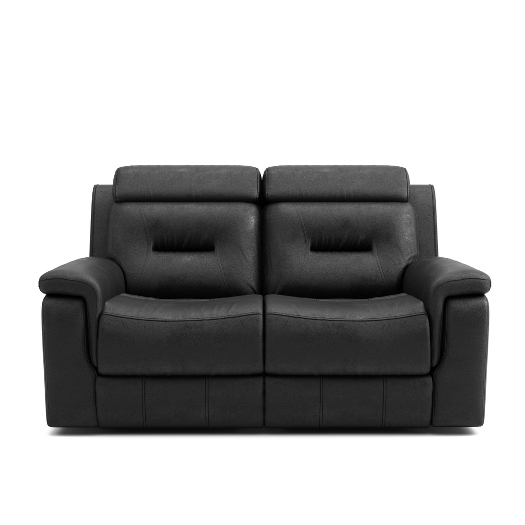 Norwood Midnight Black Recliner Loveseat – Premium Leather Upholstery, Plush Cushioning, Smooth Reclining Mechanism And Contemporary Comfort Seating for Modern Living Room