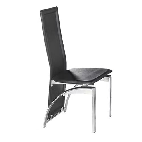 Ravelle 6-Piece Modern Grey Cushioned Dining Chair Set with Chrome Legs and Contemporary Design for Dining Room &amp; Kitchen Use